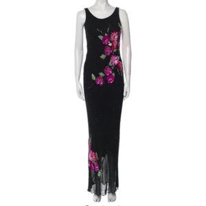 Vintage Jovani Silk Beaded Gown US 6